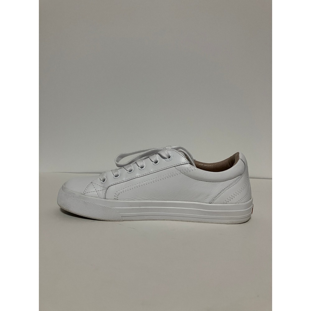 Taos Womens Plim Soul Lux Sneakers White Leather Minimalist Streetwear Size 8 - Picture 9 of 13